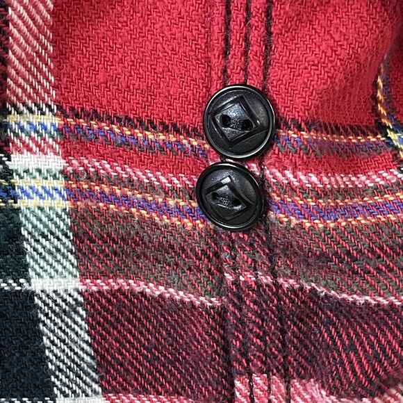 Polo Ralph Lauren Shirt Mens Large Red Plaid Flannel Regular Fit Pockets‎ - Picture 9 of 11